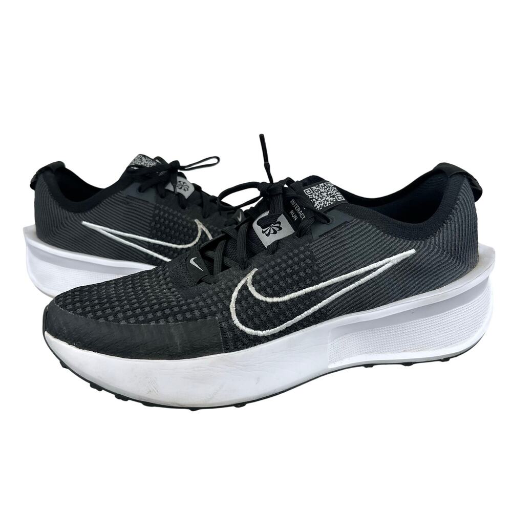 Nike Interact Run [FD2291-001] Men's Road Running Shoes Black/White (Sz 11)